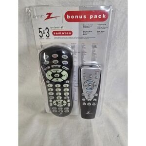 Zenith Universal Remote Control Bonus Pack 5 & 3 Device Glow Buttons ZB85S3 NEW